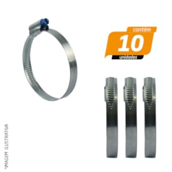 Abraçadeira Recartilhada Fita 9mm Aço Carbono 102 x 121mm - Suprens - 10 Unidades