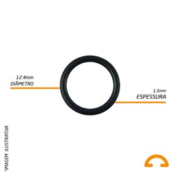 Anel Vedação O-ring 12,4 x 1,5mm - 10 Unidades