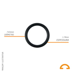 Anel Vedação O-ring 7,65  x 1,78mm - 10 Unidades