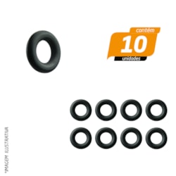 Anel Vedação O-ring 8 x 3,5mm - 10 Unidades