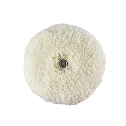 Boina de Lã de Carneiro Branca Dupla Face Tradicional 8" 