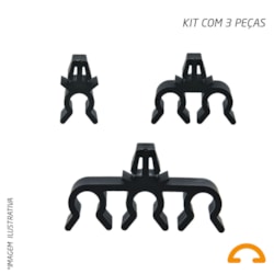 Kit Fixação do Cabo de Vela Chevrolet 3 Peças - Plastcar