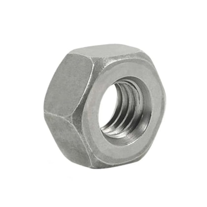 Porca Sextavada Zincada Rosca 1/4" - 50 Unidades