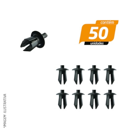 Rebite Universal Preto - Plastcar - 50 Unidades