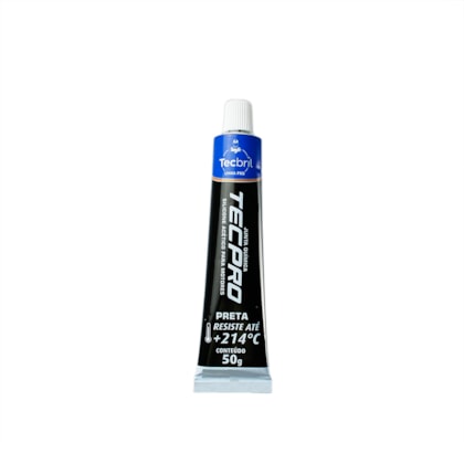 SILICONE TECPRO ALTA TEMPERATURA ACÉTICO PRETO 50G