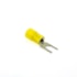 Terminal Forquilha Isolado Amarelo 5mm Fio 2,5 a 6mm - Crimper - 25 Unidades