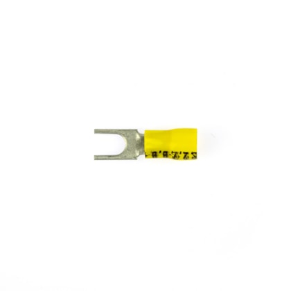 Terminal Forquilha Isolado Amarelo 5mm Fio 2,5 a 6mm - Crimper - 25 Unidades