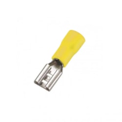 Terminal Isolado Fêmea Amarelo 2,5 a 6,0mm - Crimper - 25 Unidades