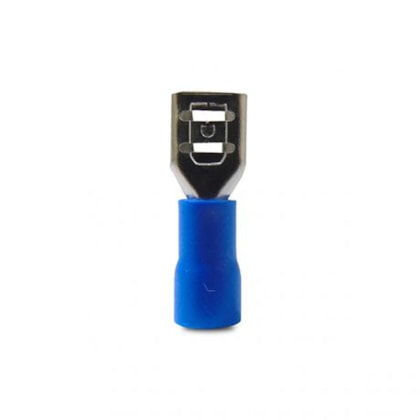 Terminal Isolado Fêmea Azul 1,5 a 2,5mm - Crimper - 25 Unidades