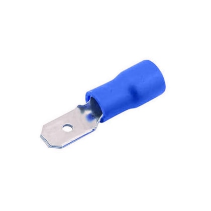 Terminal Isolado Macho Azul 1,5 a 2,5mm - Crimper - 25 Unidades