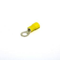 Terminal Olhal Isolado Amarelo 5mm Fio 2,5 a 6mm - Crimper - 25 Unidades