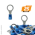 Terminal Olhal Isolado Azul 8mm Fio 1 ,5 a 2,5mm - Crimper - 25 Unidades