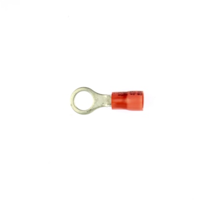 Terminal Olhal Isolado Vermelho 5mm fio 0,5 a 1,5mm - Crimper - 25 Unidades