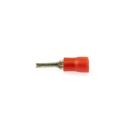 Terminal Pino 2,1mm para Fio 1,5mm² à 2,5mm² Vermelho - Crimper - 25 Unidades