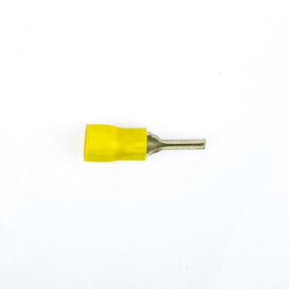 Terminal Pino 4,6mm para Fio 2,5mm² à 6mm² Amarelo - Crimper - 25 Unidades