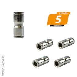 União Reta Instantânea 10mm - 5 Unidades